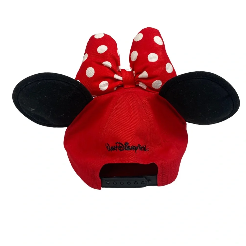 Disney Parks Minnie Mouse Youth Kid Hat Authentic Red Polka Dot